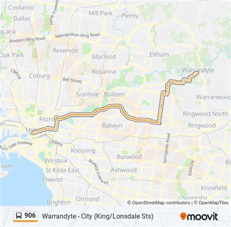 906 bus route|906 bus timetable warrandyte to city.